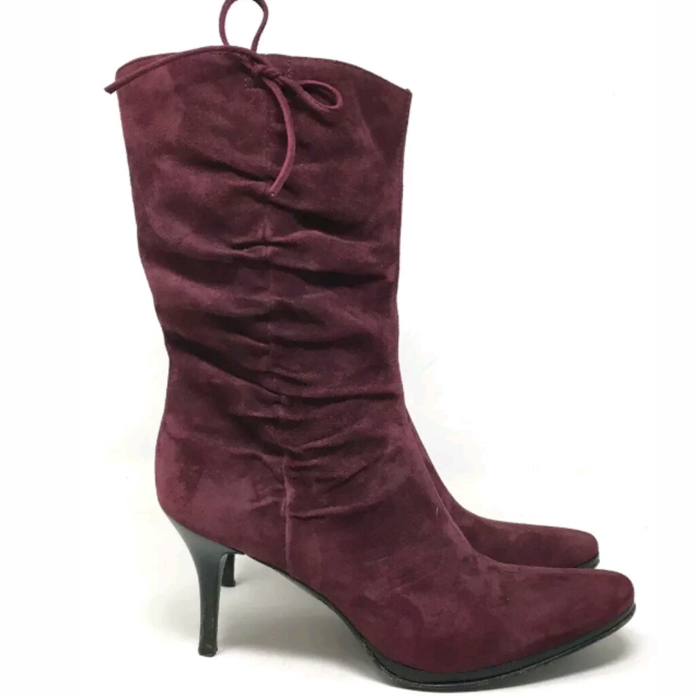 Barneys NY Berry Suede Boots 37 / 6 ITALY - Picture 5 of 8